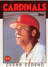 1986 Topps Baseball Cards      224     Cesar Cedeno